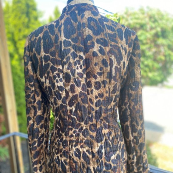 Lafayette 148 New York Leopard Print Sz 10 Blazer - Picture 6 of 7